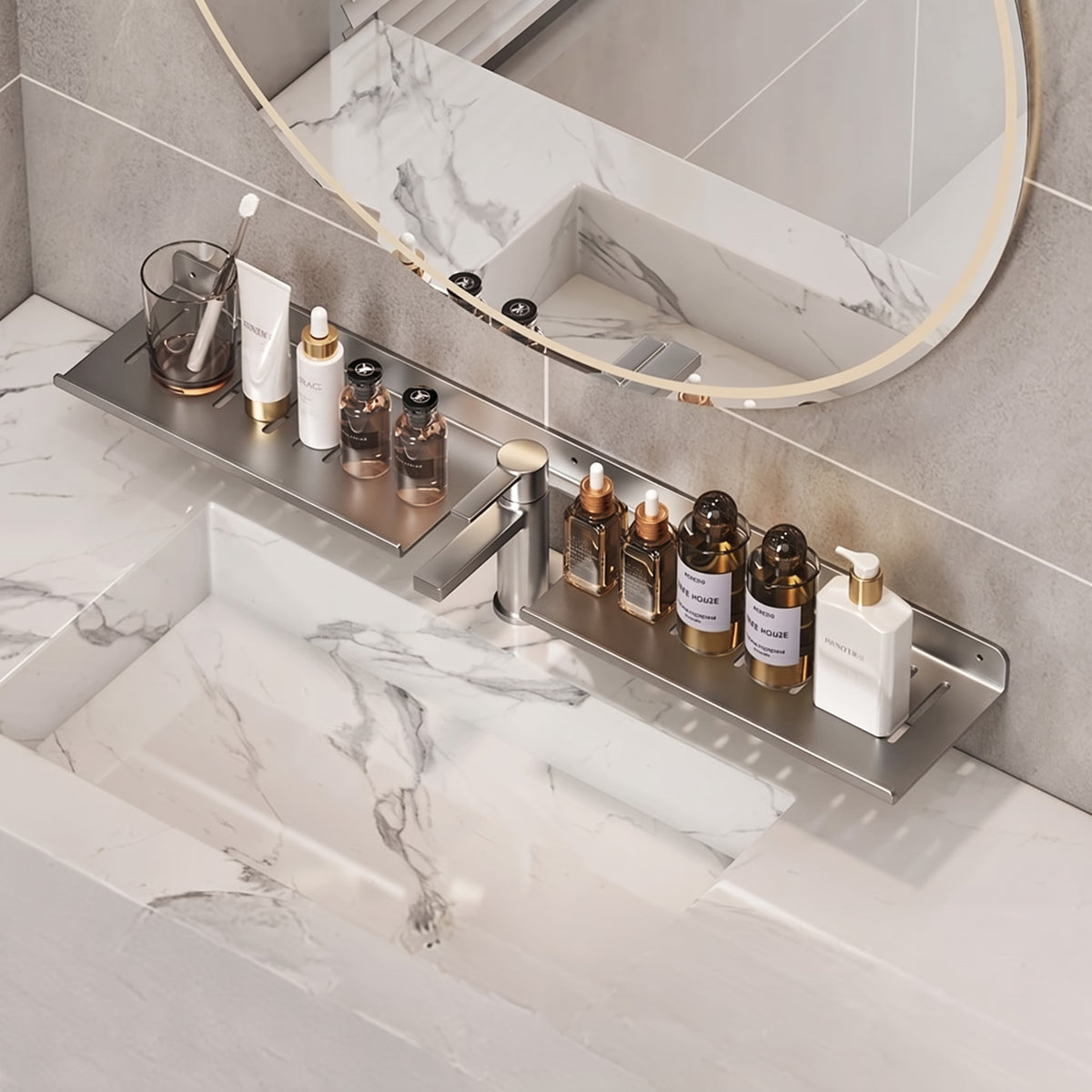 Étagère Murale Salle de Bain pour Lavabo - Murivo