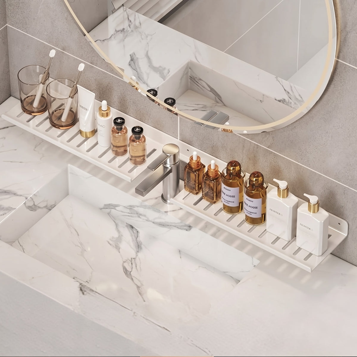 Étagère Murale Salle de Bain pour Lavabo - Murivo