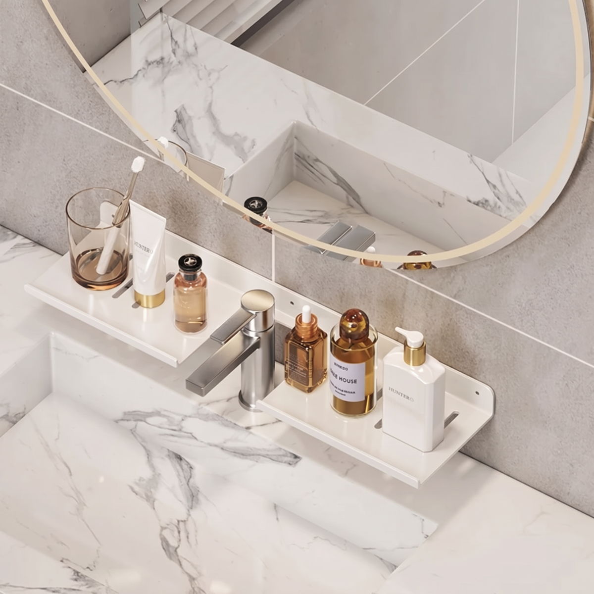 Étagère Murale Salle de Bain pour Lavabo - Murivo