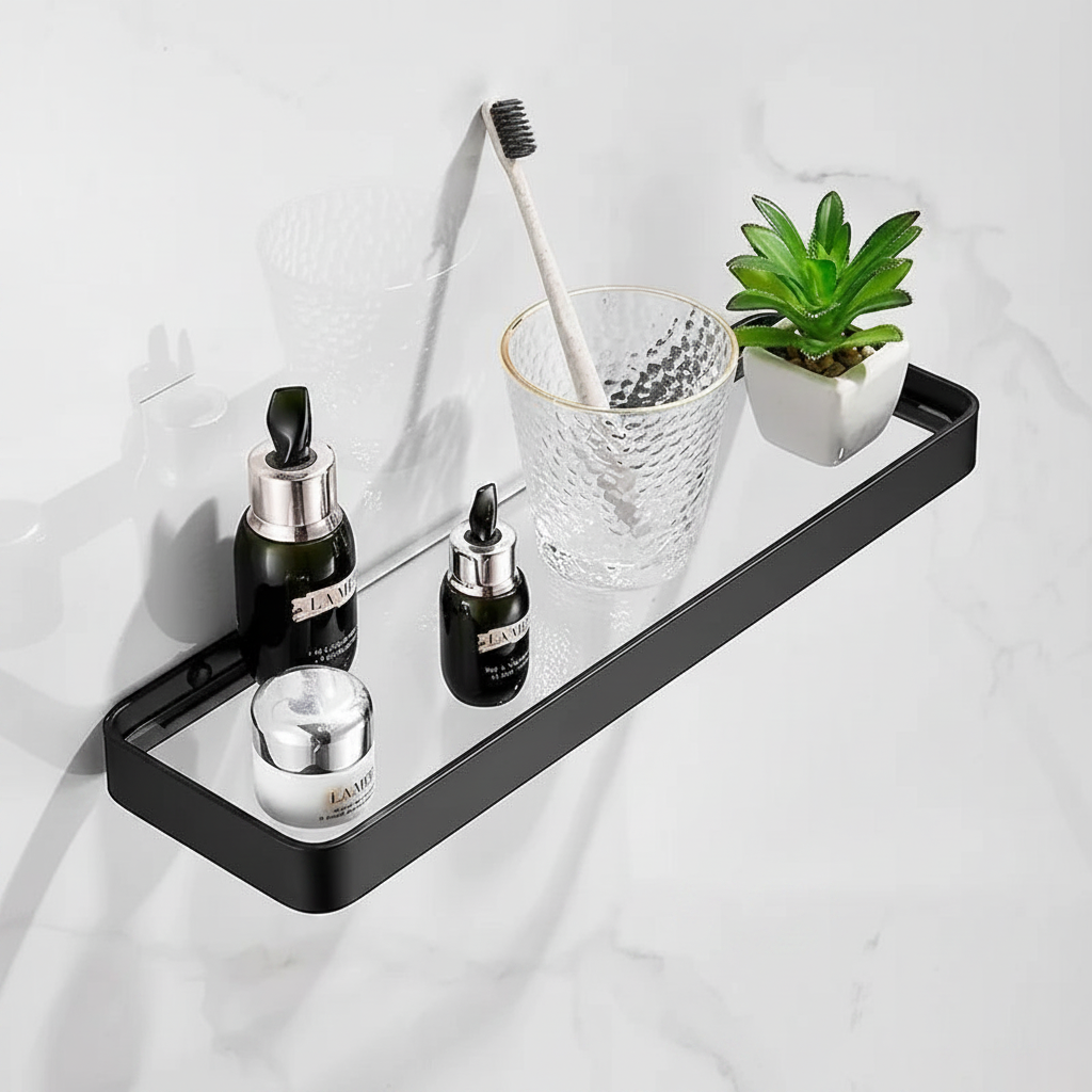 Étagère Murale Salle de Bain en Verre Trempé Veloria – vue 6