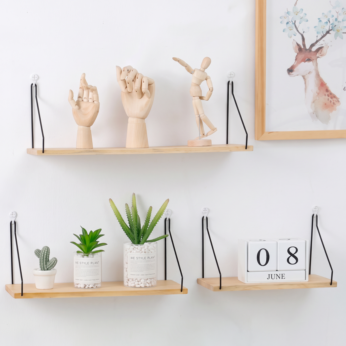 Étagère Murale Bois et Métal Alia – vue 3