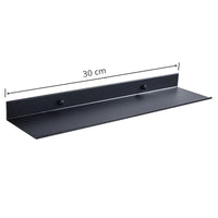 Étagère Murale Noire Salle de Bain en Aluminium - Norelia
