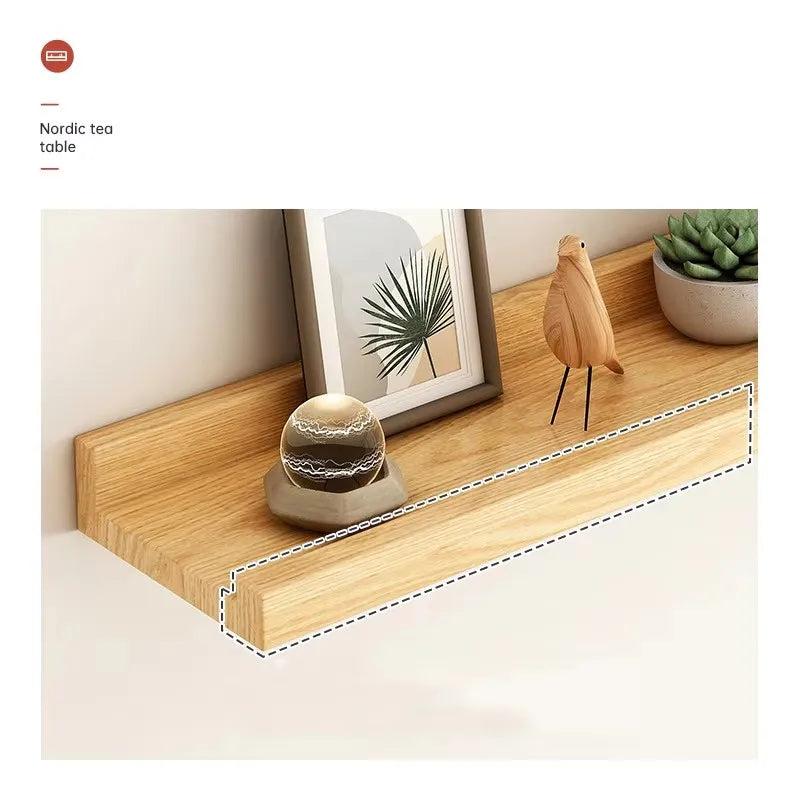 Étagère Murale en Bois avec Rebord - Arvola