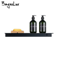 Étagère Murale Noire Salle de Bain en Aluminium - Norelia