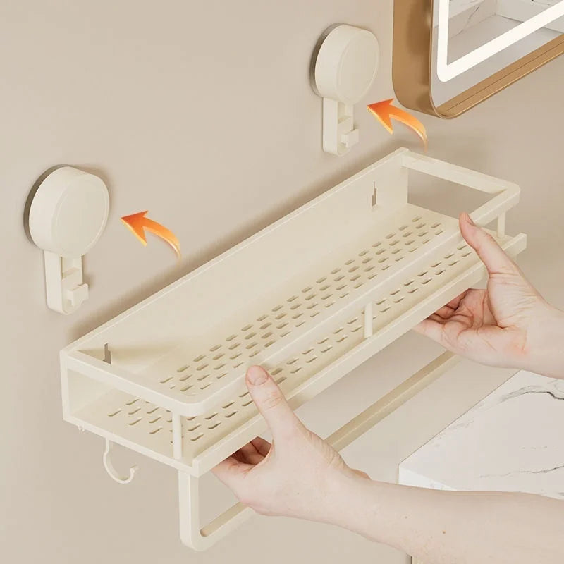 Étagère Murale Salle de Bain à Ventouses - Sorelia