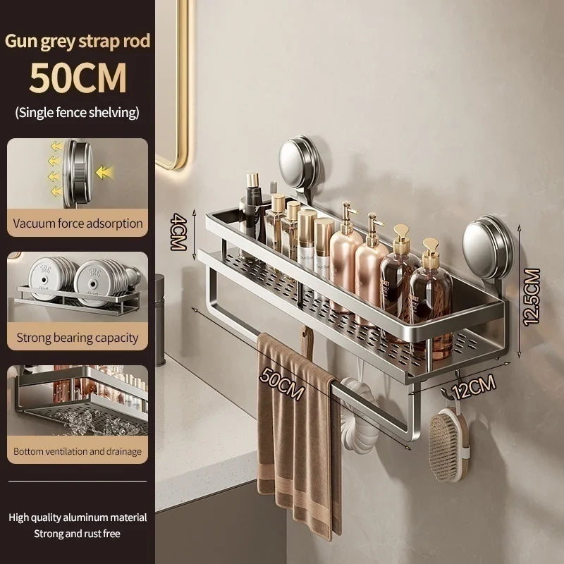 Étagère Murale Salle de Bain à Ventouses - Sorelia
