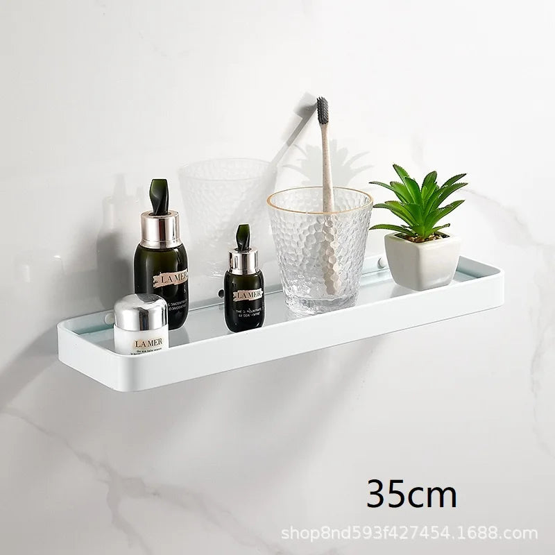 Étagère Murale Salle de Bain en Verre Trempé - Veloria
