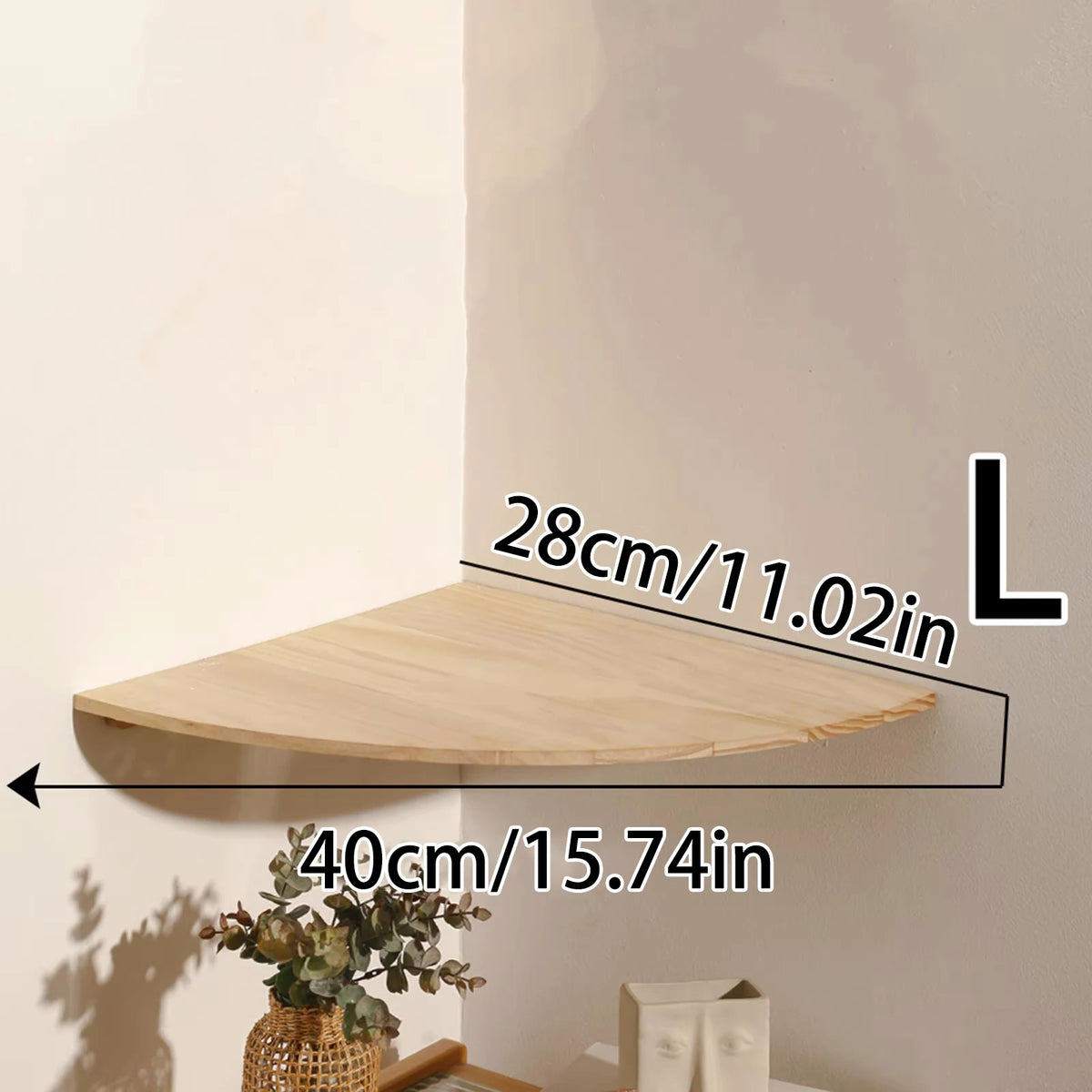 Étagère Murale d’Angle en Bois - Cornelia