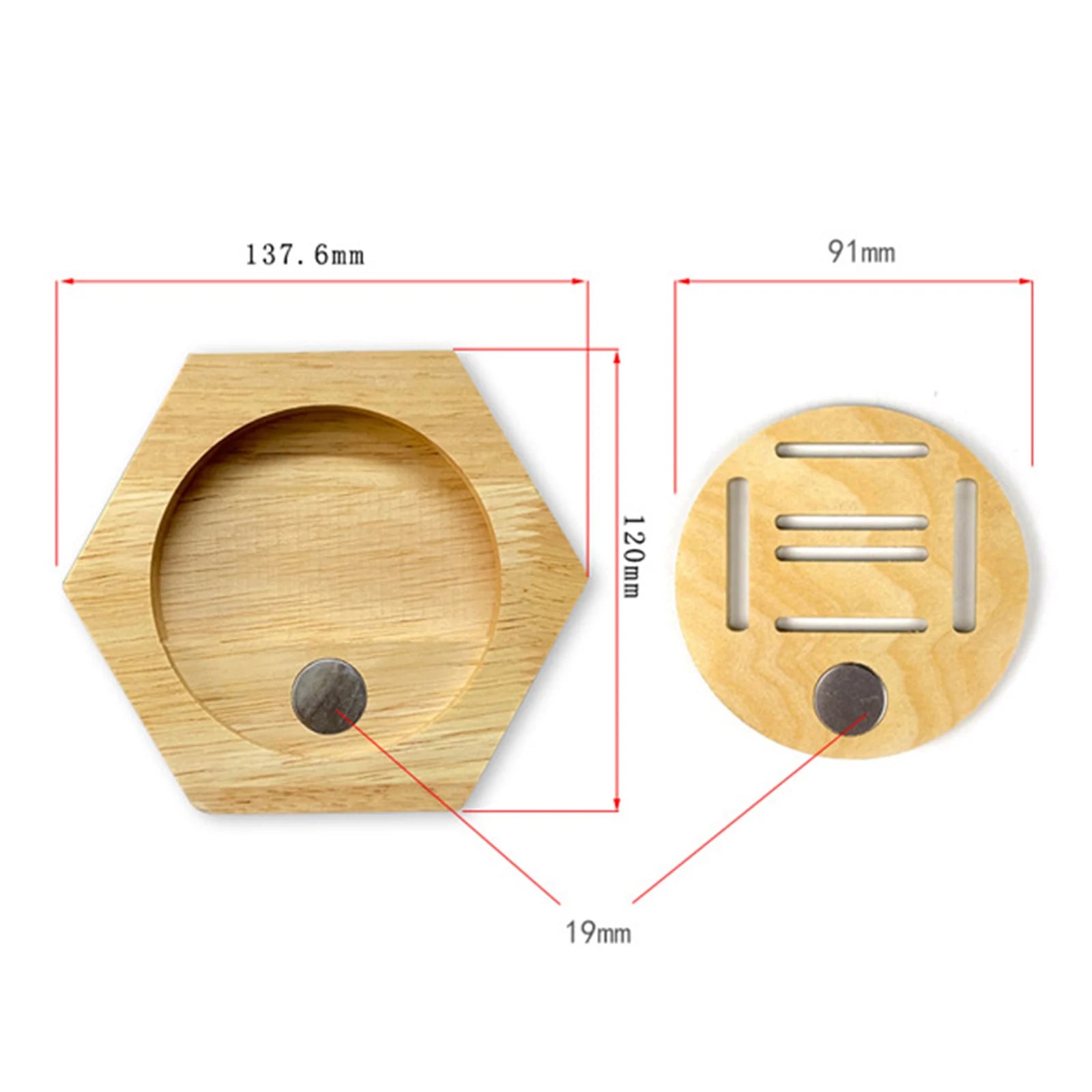 Support Mural Hexagonal pour Médailles en Bois - Medoria