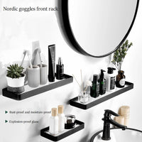 Étagère Murale Salle de Bain en Verre Trempé - Veloria