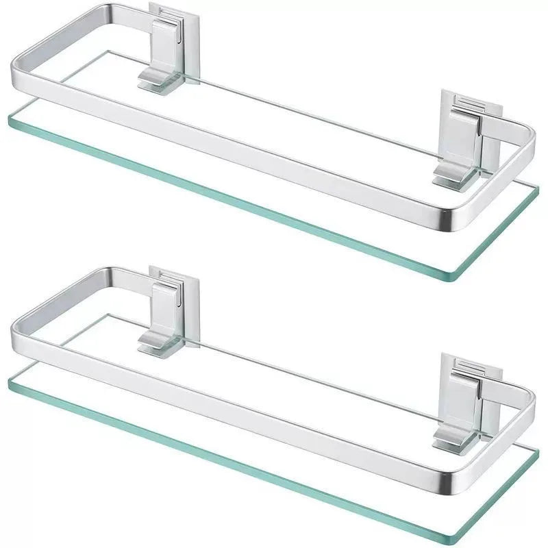 Étagère Murale Salle de Bain en Verre - Glacira