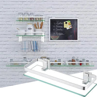 Étagère Murale Salle de Bain en Verre - Glacira