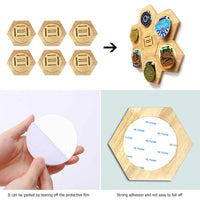 Support Mural Hexagonal pour Médailles en Bois - Medoria
