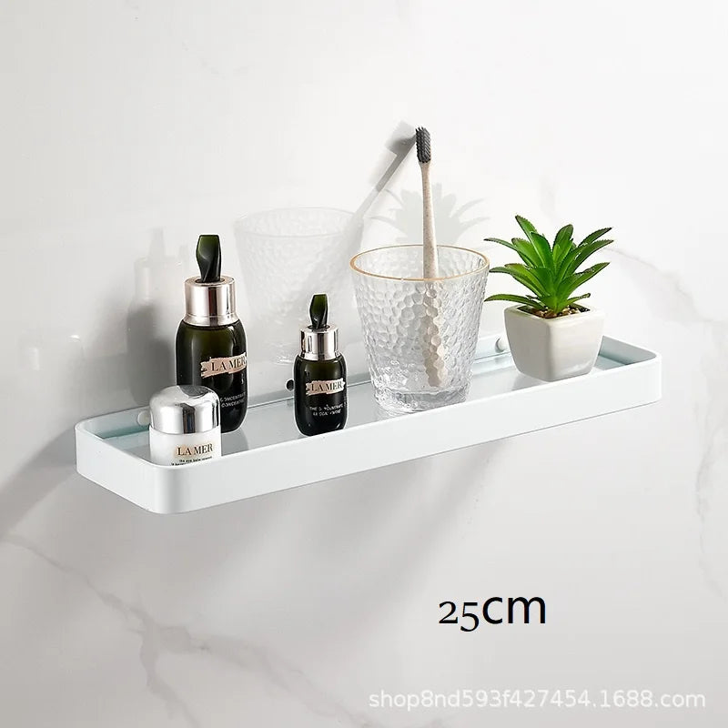 Étagère Murale Salle de Bain en Verre Trempé - Veloria