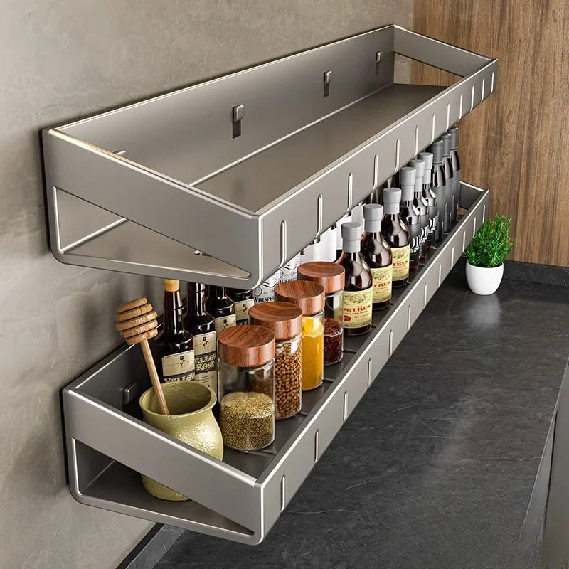 Étagère Murale Cuisine pour Épices en Aluminium - Spicera