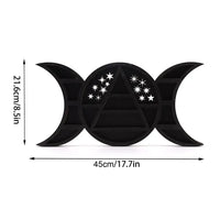Étagère Lune Murale en Bois Noire - Lunéora