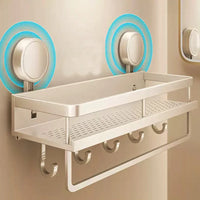 Étagère Murale Salle de Bain à Ventouses - Sorelia
