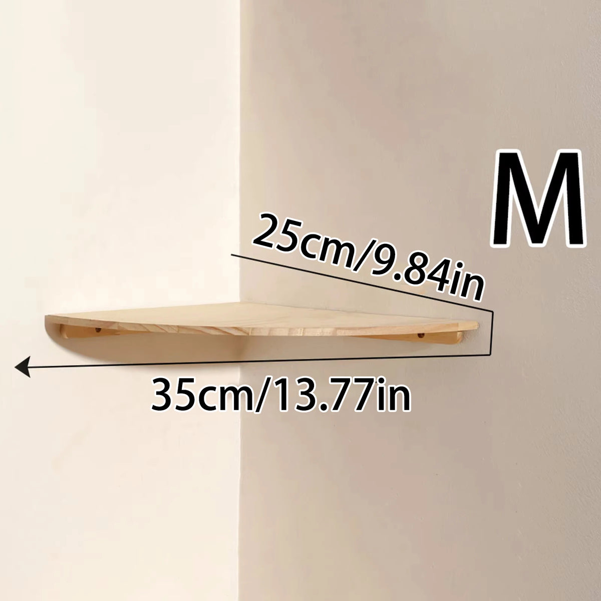 Étagère Murale d’Angle en Bois - Cornelia
