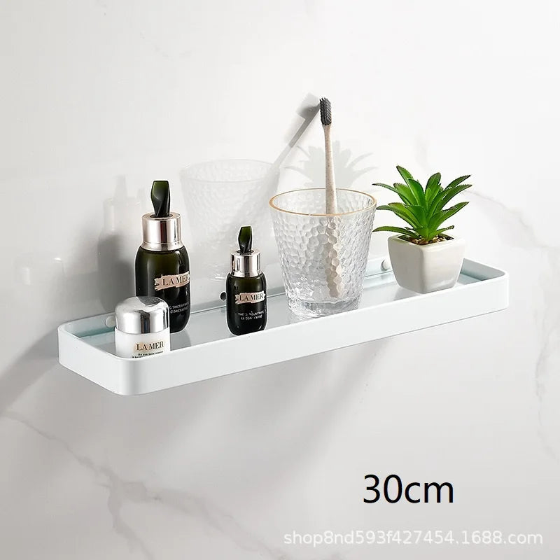 Étagère Murale Salle de Bain en Verre Trempé - Veloria
