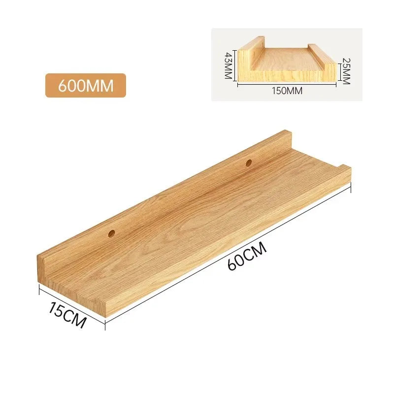 Étagère Murale en Bois avec Rebord - Arvola