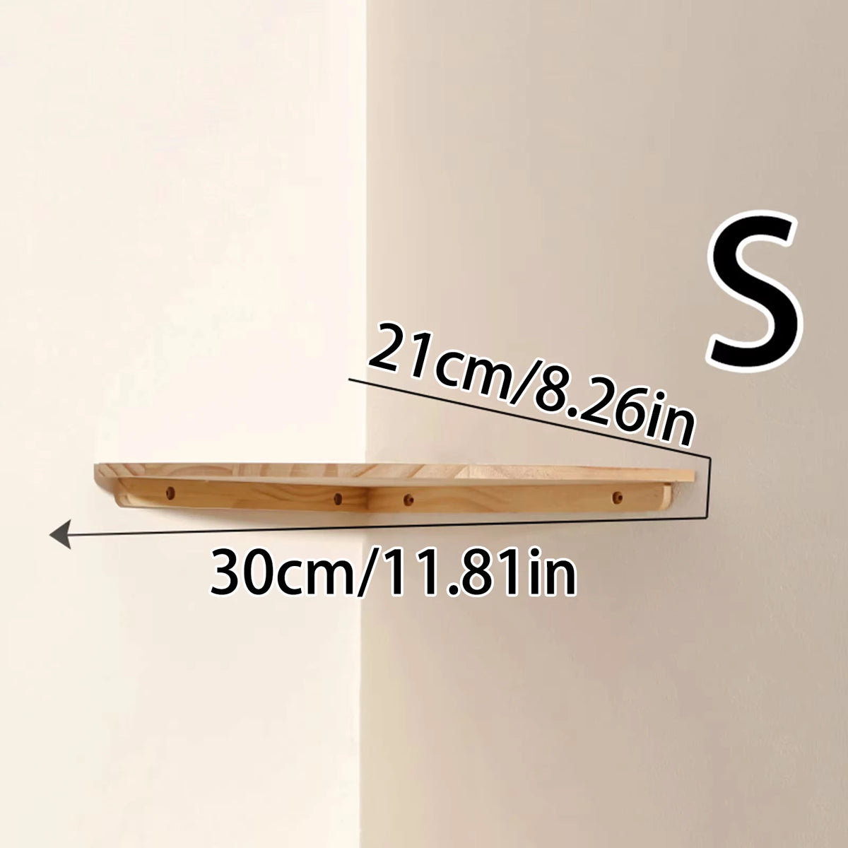 Étagère Murale d’Angle en Bois - Cornelia