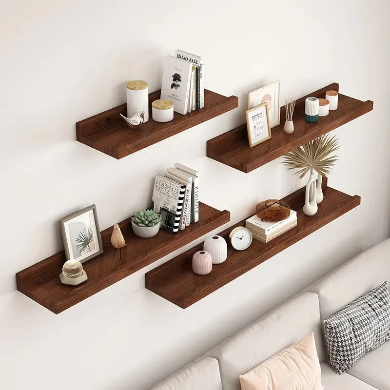 Étagère Murale en Bois avec Rebord - Arvola