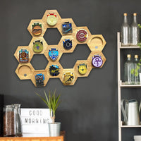 Support Mural Hexagonal pour Médailles en Bois - Medoria