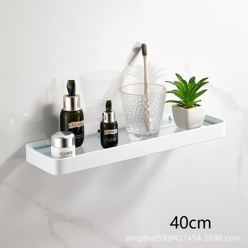 Étagère Murale Salle de Bain en Verre Trempé - Veloria