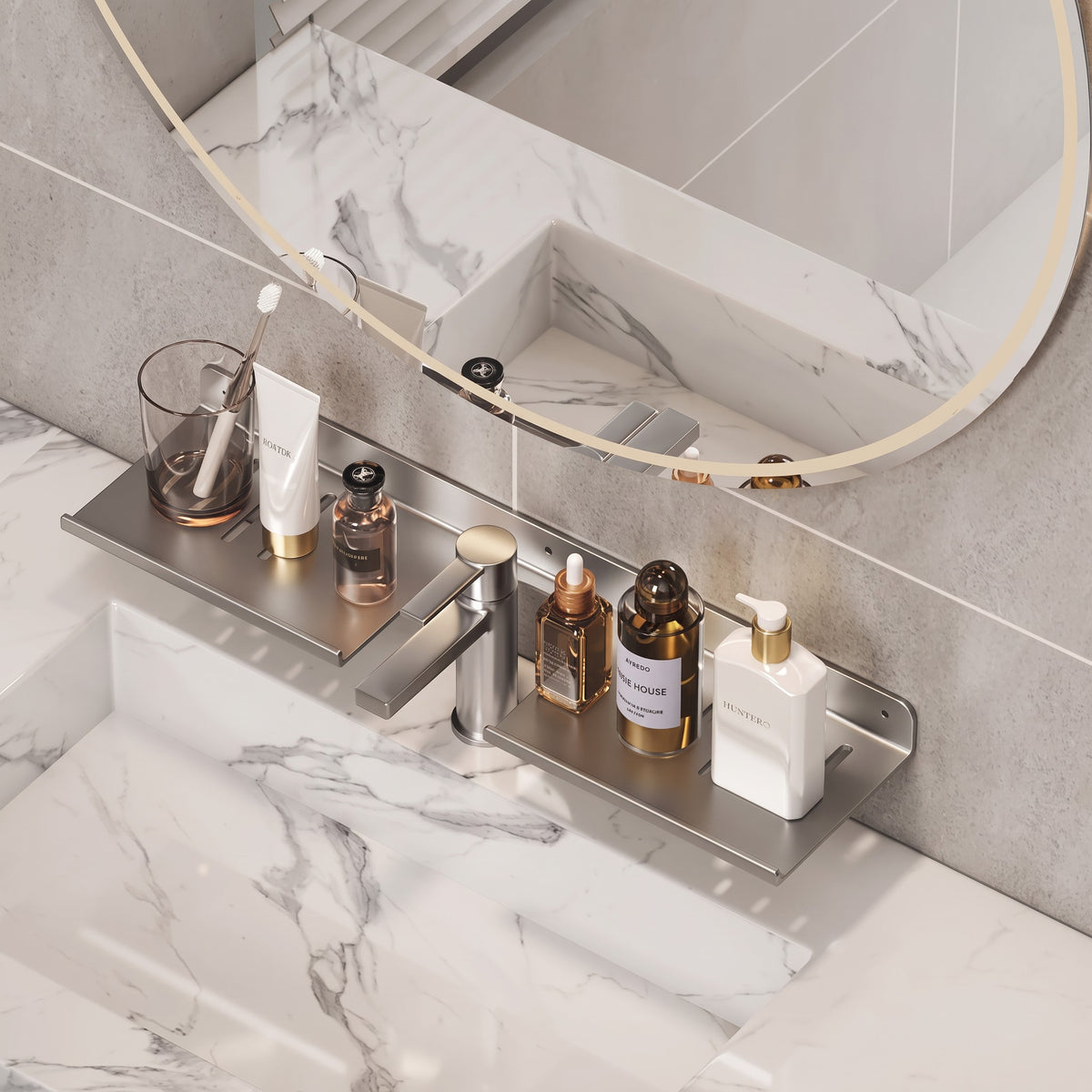 Étagère Murale Salle de Bain pour Lavabo - Murivo